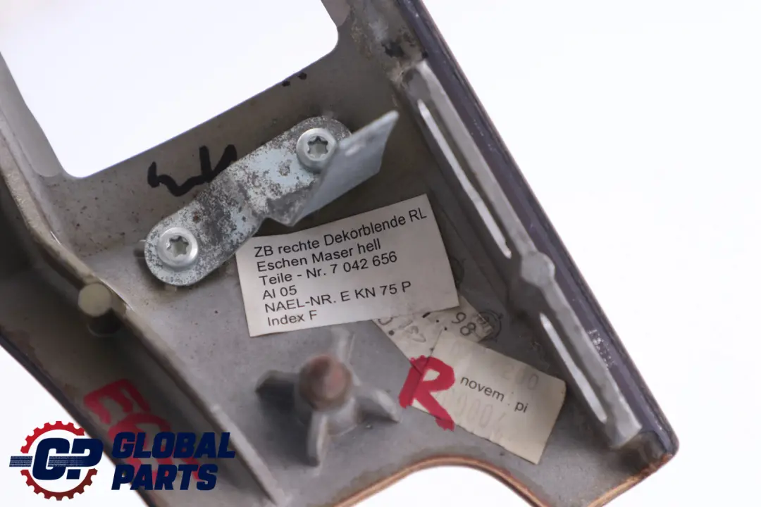 BMW 7 Series E65 E66 Wood Instrument Panel Right O/S Esche Hell - SKU rhd-7042656 - Part number 7042656