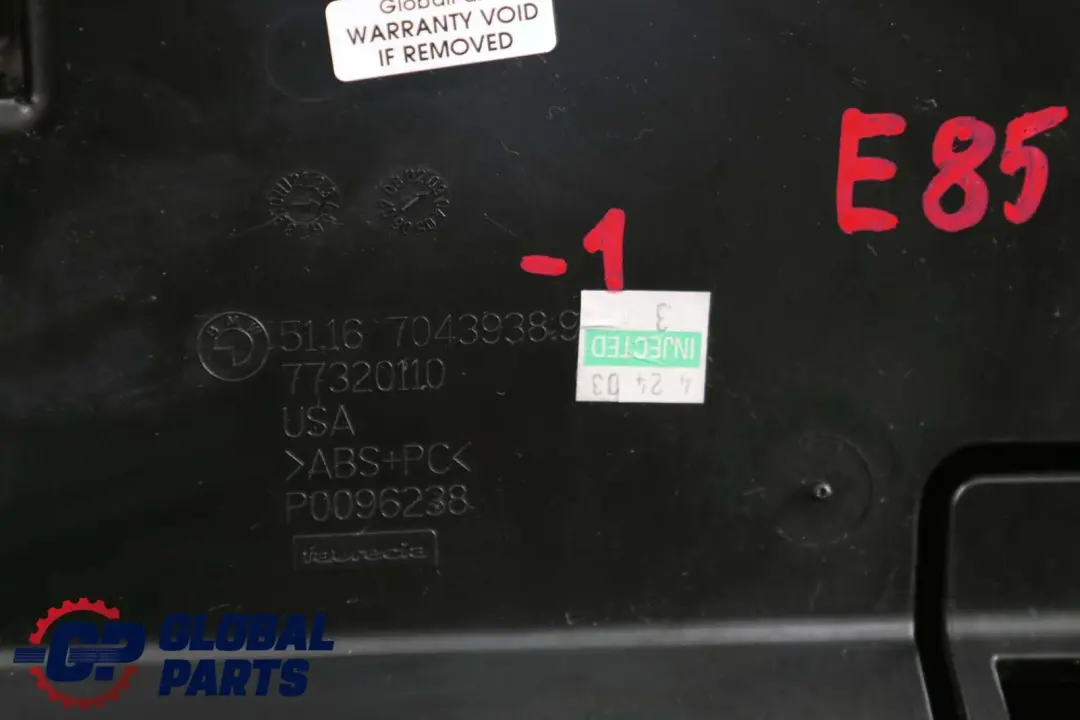 Glove Box Lid Storage Case Housing Black 7043938 to BMW Z4 Series E85 E86 Roadster with Part number 6961766 BMW Z4 Series E85 E86 Roadster Glove Box Lid Storage Case Housing Black 7043938 - SKU rhd-7043938-1 - Part number 6961766