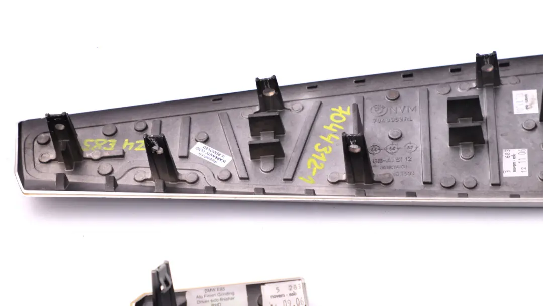 BMW Z4 Series 1 E85 Set Interior Decor Trim Strip Cover Dash Panel Aluminium - SKU rhd-7044312-1 - Part number 7044312