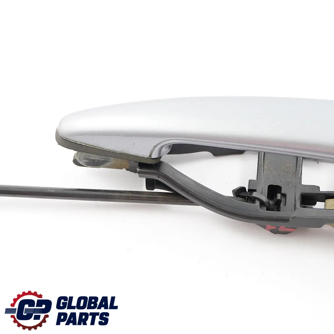 BMW 3 Series E46 Outside Door Handle Front Left N/S Silbergrau Silver Grey A08 - SKU rhd-7048281-SBG - Part number 7048281