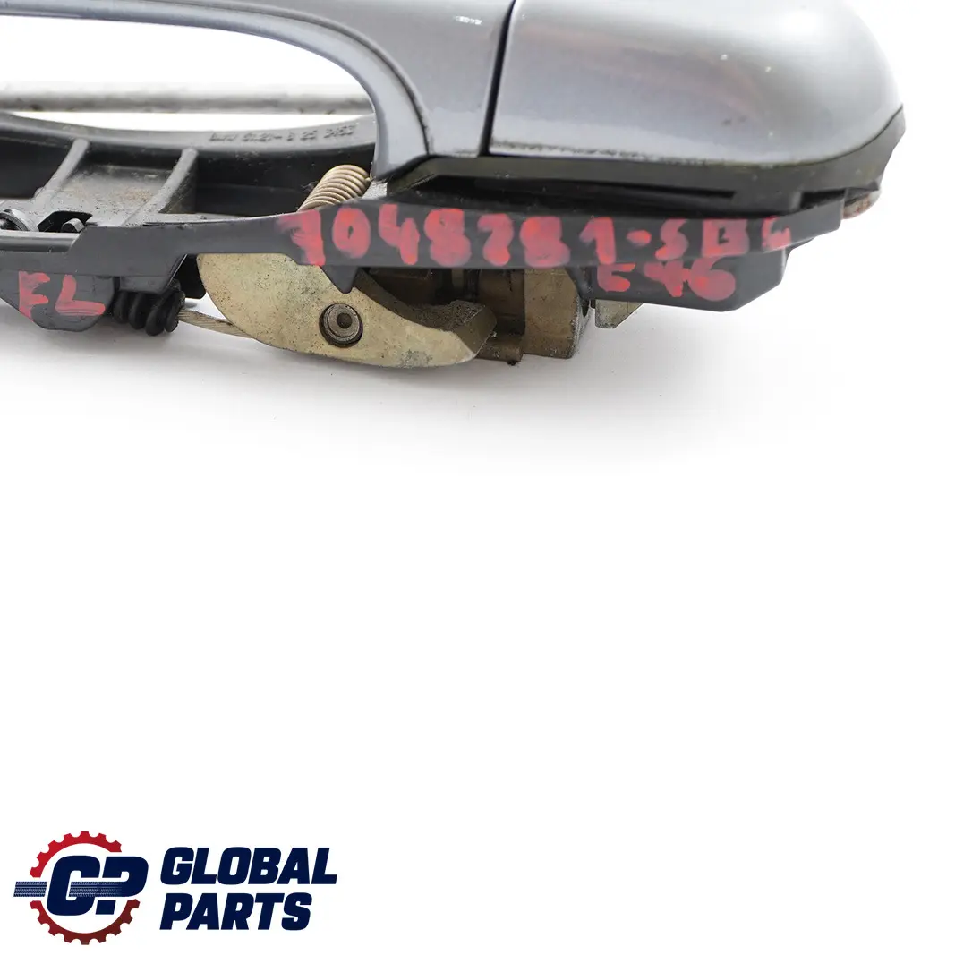 Outside Door Handle Front Left N/S Silbergrau Silver Grey A08 to BMW 3 Series E46 with Part number 7048281 BMW 3 Series E46 Outside Door Handle Front Left N/S Silbergrau Silver Grey A08 - SKU rhd-7048281-SBG - Part number 7048281