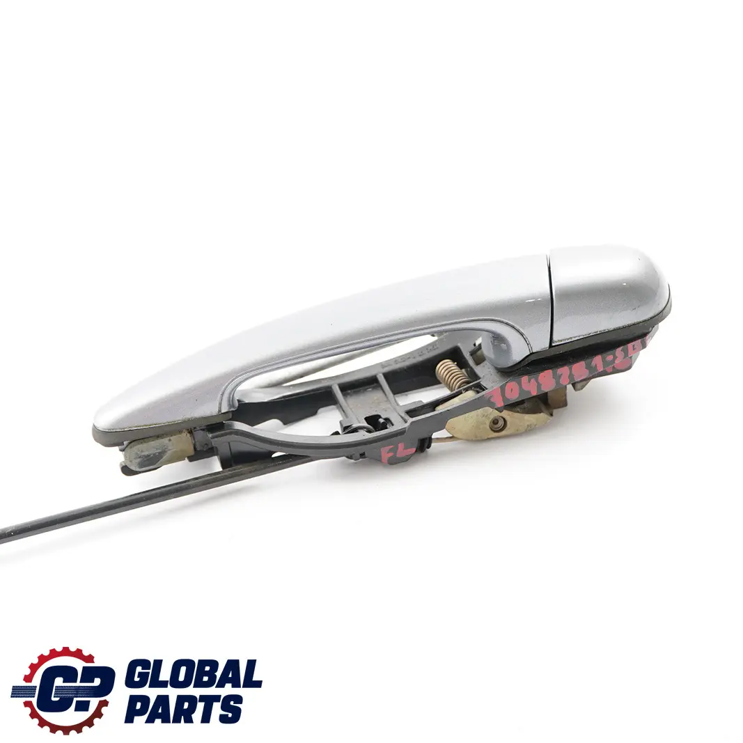 BMW 3 Series E46 Outside Door Handle Front Left N/S Silbergrau Silver Grey A08 - SKU rhd-7048281-SBG - Part number 7048281