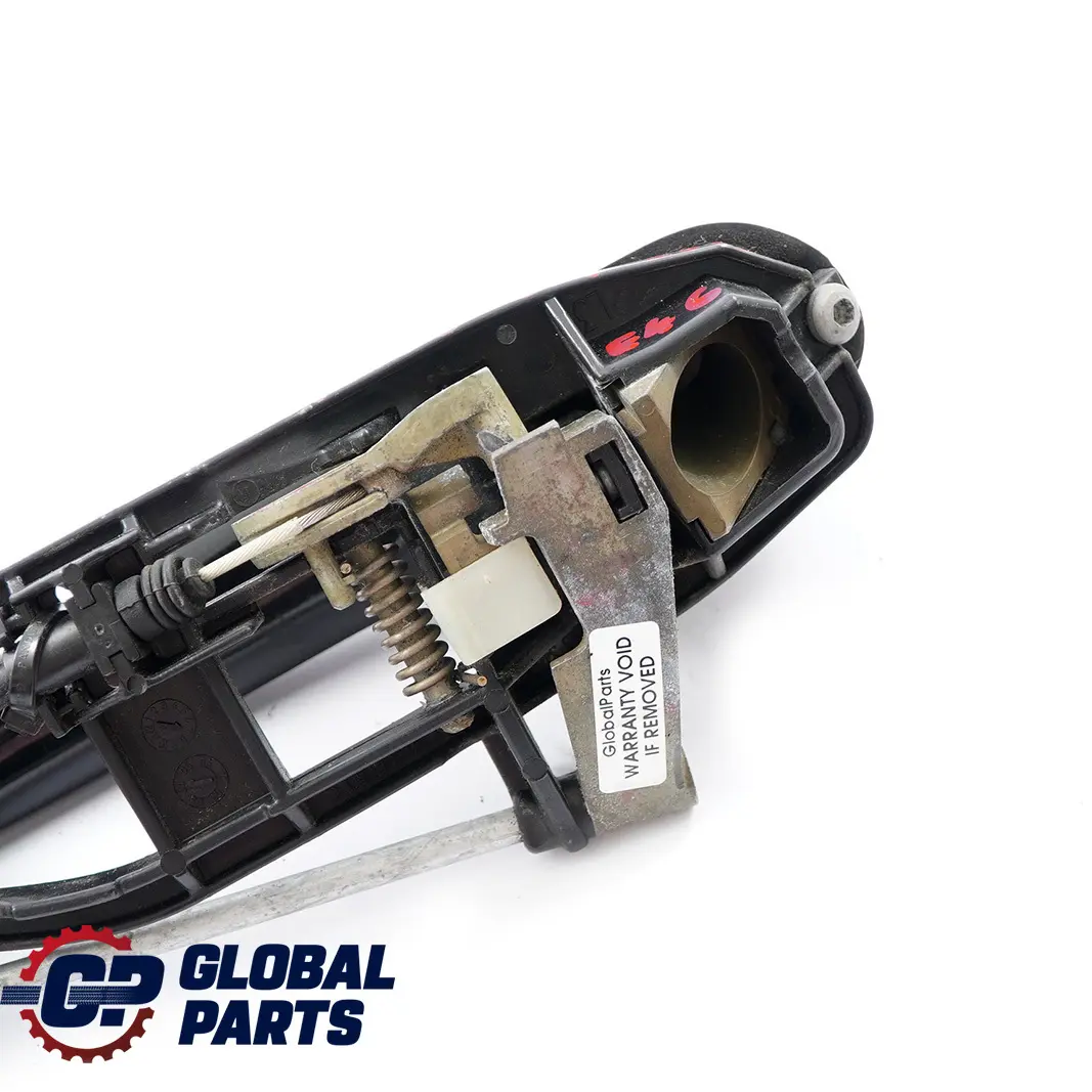 BMW 3 Series E46 Outside Door Handle Front Left N/S Schwarz 2 Black 668 - SKU rhd-7048281-SCH - Part number 7048281