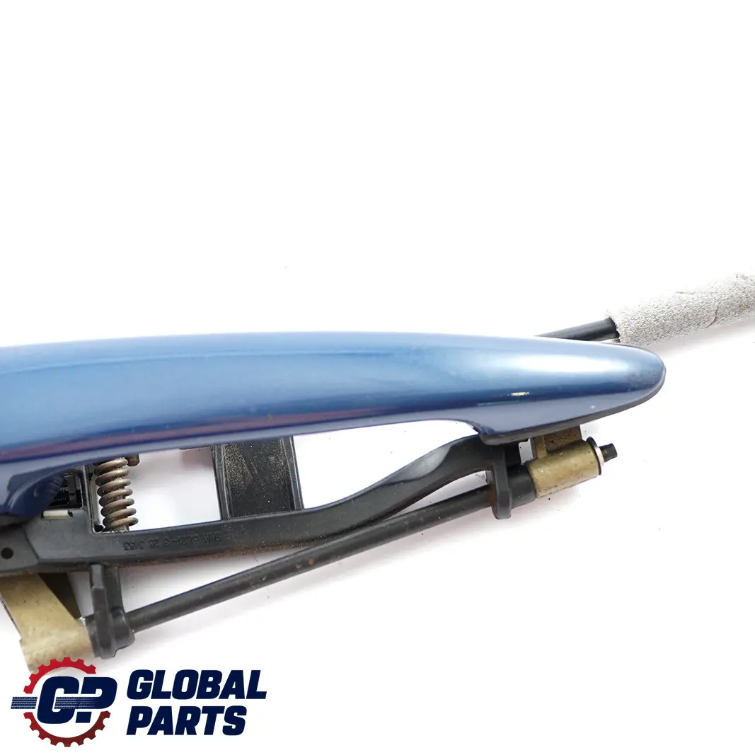 Outside Door Handle Front Left N/S Toledoblau Toledo Blue 482 to BMW 3 Series E46 with Part number 7048281 BMW 3 Series E46 Outside Door Handle Front Left N/S Toledoblau Toledo Blue 482 - SKU rhd-7048281-TDB - Part number 7048281