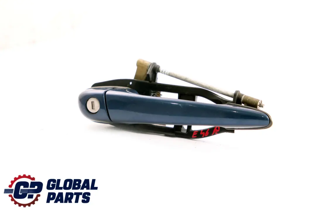 BMW 3 Series E46 Outside Door Handle Front Right O/S Mysticblau Mystic Blue A07 - SKU rhd-7048282-MYS - Part number 7048282