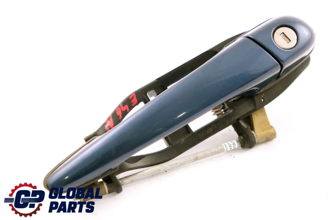 BMW 3 Series E46 Outside Door Handle Front Right O/S Mysticblau Mystic Blue A07 - SKU rhd-7048282-MYS - Part number 7048282