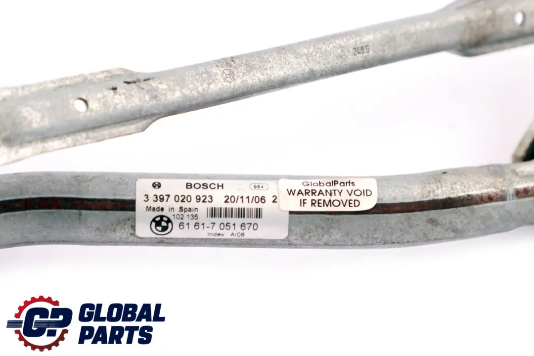 BMW X3 Series E83 LCI Linkage Wiper System With Motor - SKU rhd-7051670 - Part number 7051670