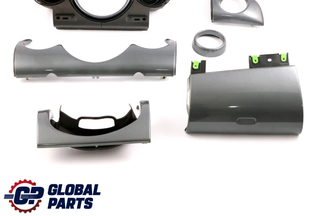 Decor Set Dashboard Dash Panel Trim Cover Anthracite to BMW Mini Cooper 1 R50 R53 with Part number 7055702 BMW Mini Cooper 1 R50 R53 Decor Set Dashboard Dash Panel Trim Cover Anthracite - SKU rhd-7055702-1 - Part number 7055702