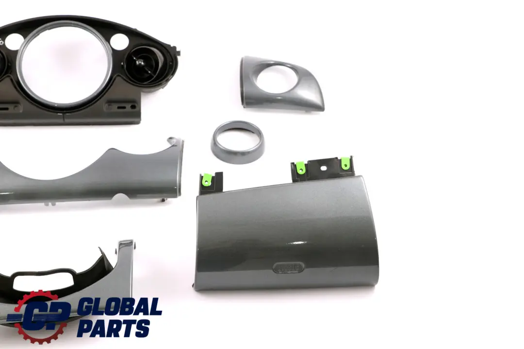 Decor Set Dashboard Dash Panel Trim Cover Anthracite to BMW Mini Cooper 1 R50 R53 with Part number 7055702 BMW Mini Cooper 1 R50 R53 Decor Set Dashboard Dash Panel Trim Cover Anthracite - SKU rhd-7055702-1 - Part number 7055702