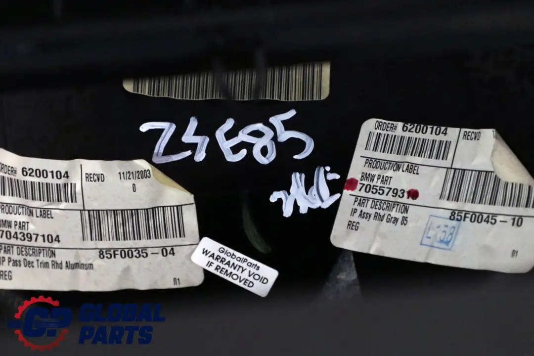 Trim Panel Dashboard Dash Instrument Panel Grey to BMW Z4 Series E85 E86 with Part number 7055793 BMW Z4 Series E85 E86 Trim Panel Dashboard Dash Instrument Panel Grey - SKU rhd-7055793 - Part number 7055793