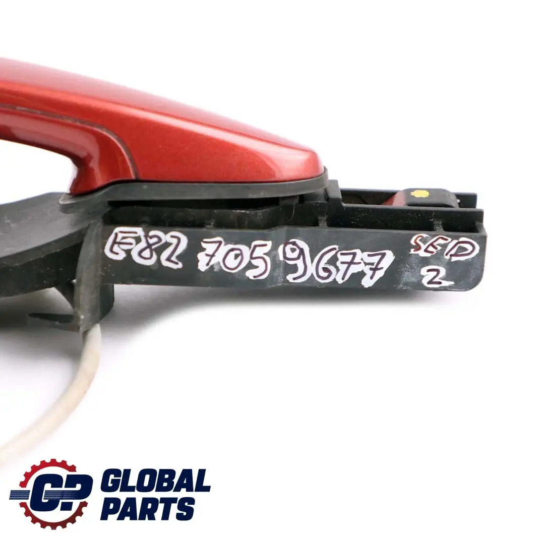 BMW 1 Series 2 E81 E82 E87 Complete Left Door Grab Handle N/S Sedona Red A79 - SKU rhd-7059677-SED2 - Part number 7059677