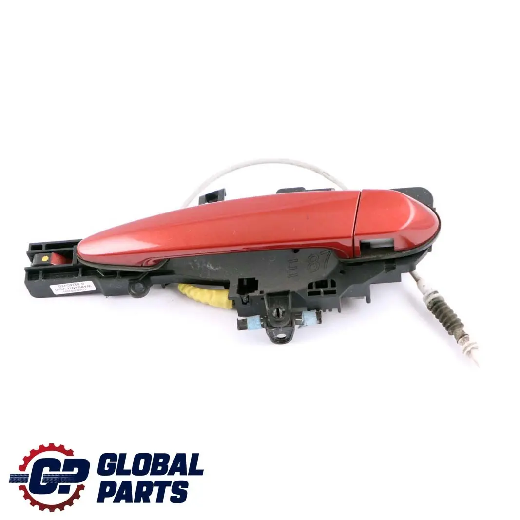 Complete Left Door Grab Handle N/S Sedona Red A79 to BMW 1 Series 2 E81 E82 E87 with Part number 7059677 BMW 1 Series 2 E81 E82 E87 Complete Left Door Grab Handle N/S Sedona Red A79 - SKU rhd-7059677-SED2 - Part number 7059677