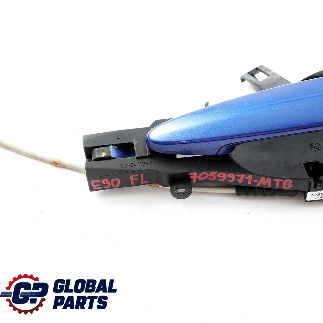 Complete Front Left Grab Handle N/S Montegoblau Montego Blue to BMW 3 Series E90 with Part number 7059971 BMW 3 Series E90 Complete Front Left Grab Handle N/S Montegoblau Montego Blue - SKU rhd-7059971-MTB - Part number 7059971