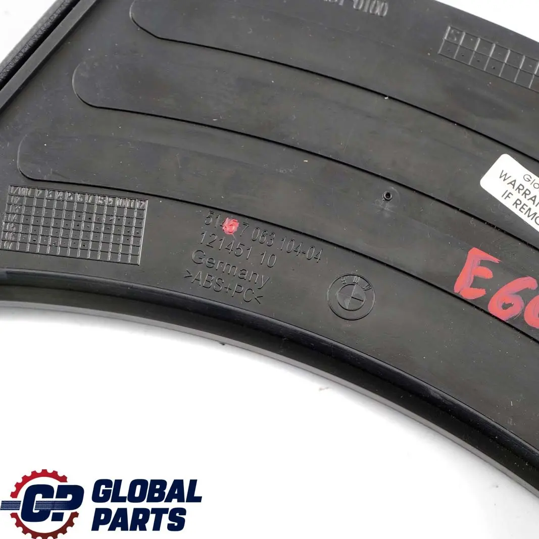 Drink Holder Right Drivers Side O/S Black to BMW 5 Series E60 E61 Cup with Part number 7063104 BMW 5 Series E60 E61 Cup Drink Holder Right Drivers Side O/S Black - SKU rhd-7063104 - Part number 7063104