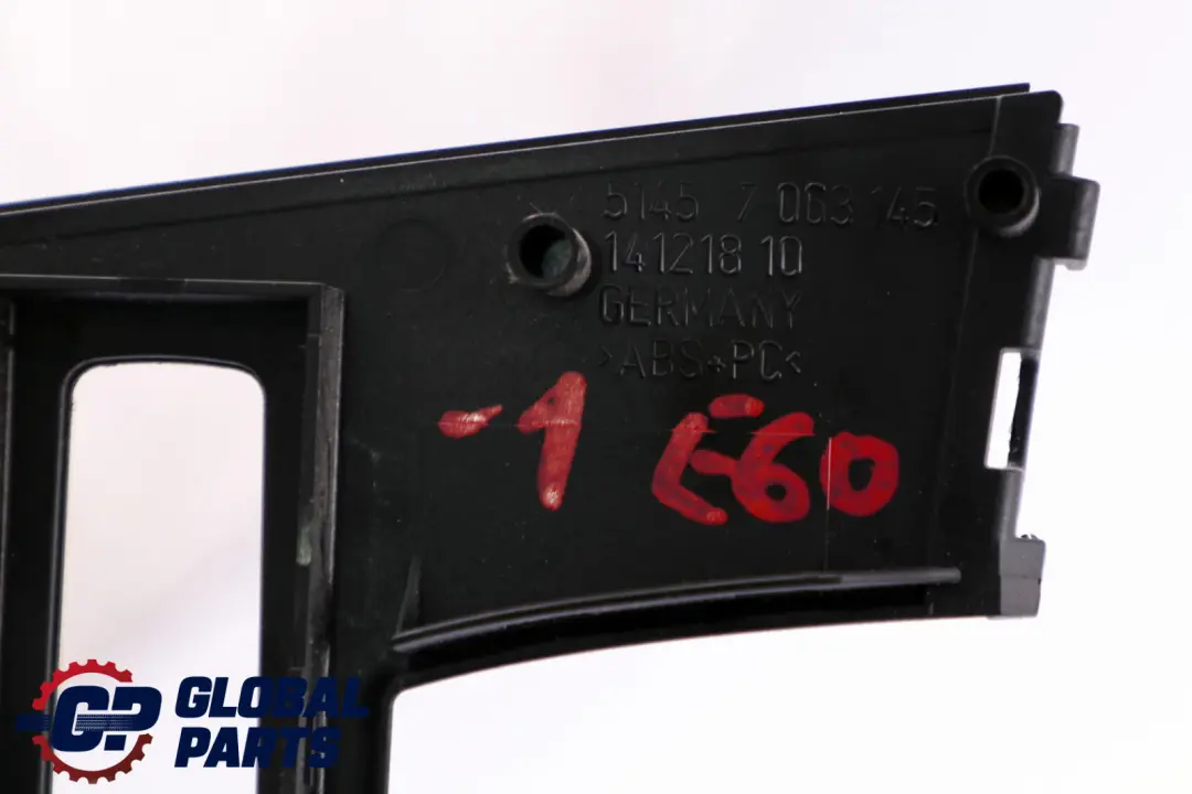 BMW 5 Series E60 E61 LCI Centre Cover Dashboard Frame Trim Panel Black 7063145 - SKU rhd-7063145-1 - Part number 
