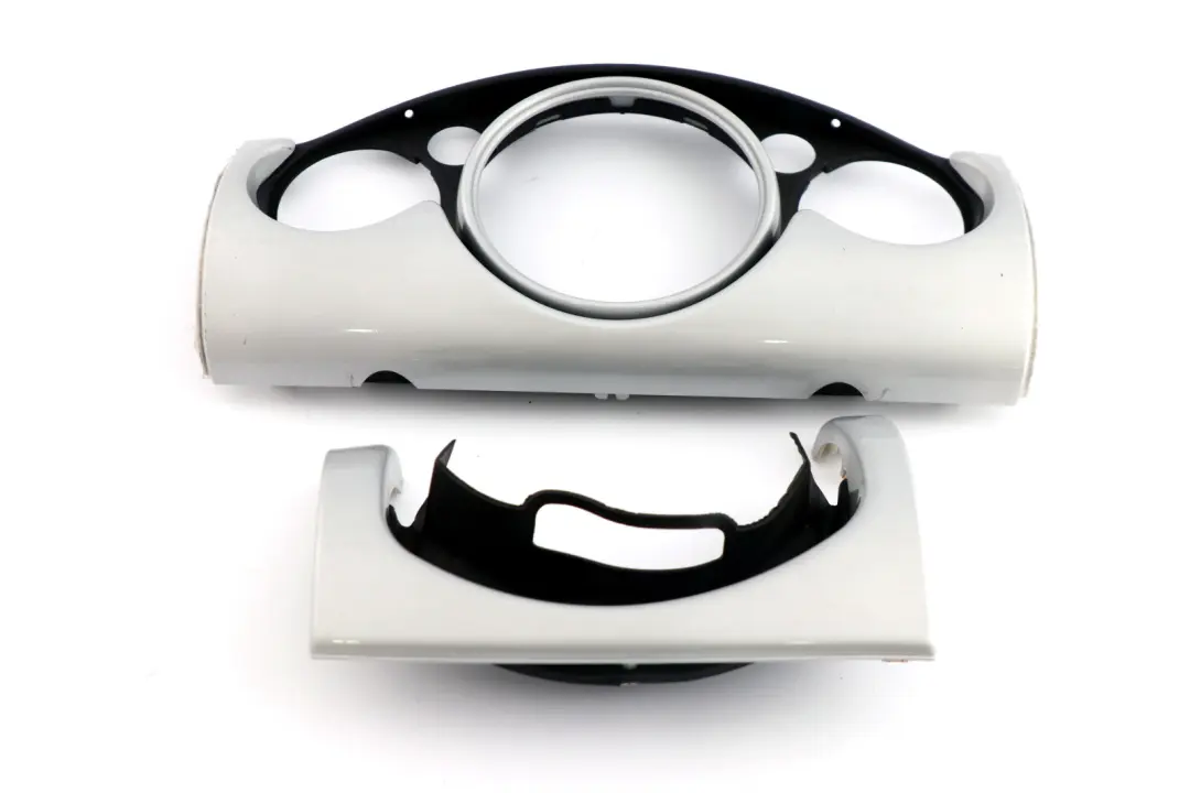 Set Dashboard Panel Trim Strip Cover White Silver to BMW Mini Cooper 5 R50 R53 with Part number 7063244 BMW Mini Cooper 5 R50 R53 Set Dashboard Panel Trim Strip Cover White Silver - SKU rhd-7063244-5 - Part number 7063244