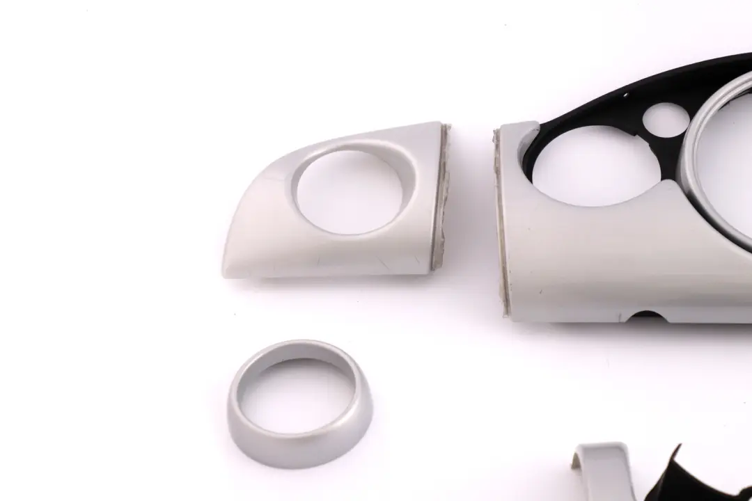 BMW Mini Cooper 5 R50 R53 Set Dashboard Panel Trim Strip Cover White Silver - SKU rhd-7063244-5 - Part number 7063244
