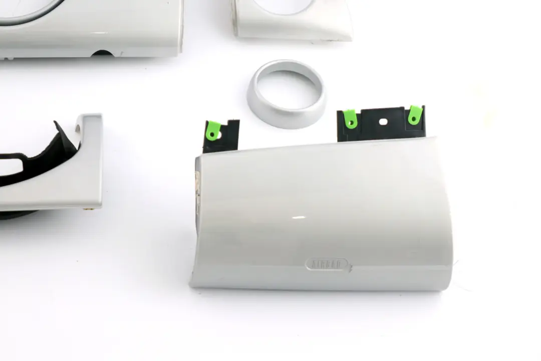 BMW Mini Cooper 5 R50 R53 Set Dashboard Panel Trim Strip Cover White Silver - SKU rhd-7063244-5 - Part number 7063244