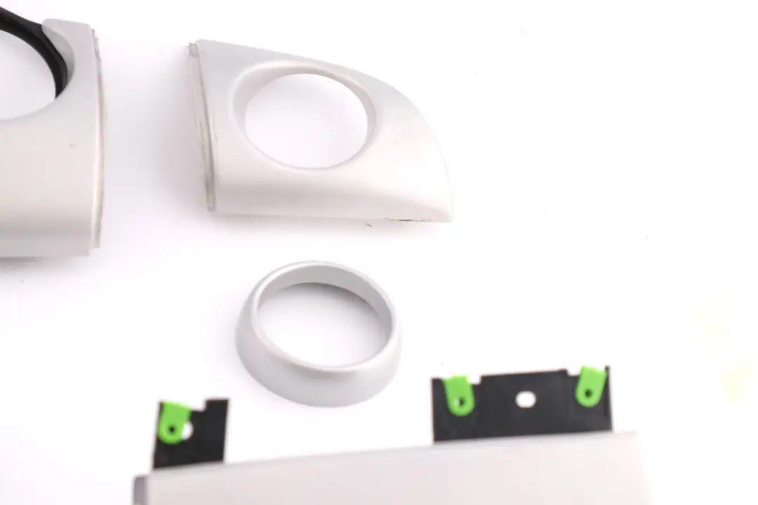 BMW Mini Cooper 5 R50 R53 Set Dashboard Panel Trim Strip Cover White Silver - SKU rhd-7063244-5 - Part number 7063244