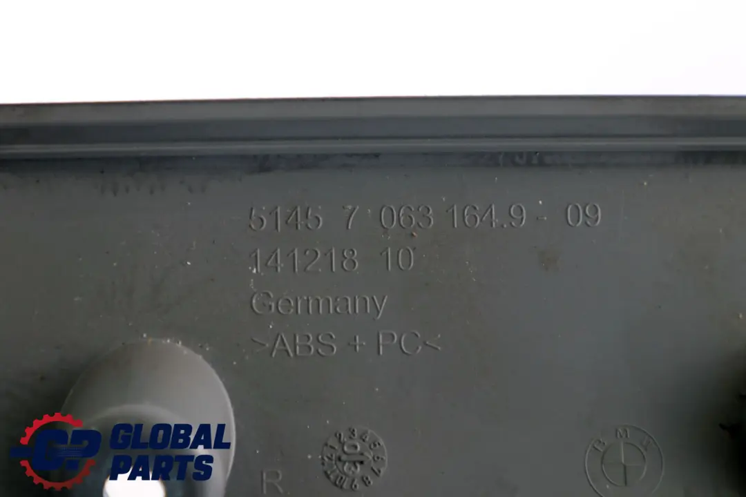 Dashboard Trim Tray Storage Glove Box Grey to BMW 5 Series E60 E61 with Part number 7063164 BMW 5 Series E60 E61 Dashboard Trim Tray Storage Glove Box Grey - SKU rhd-7063906 - Part number 7063164