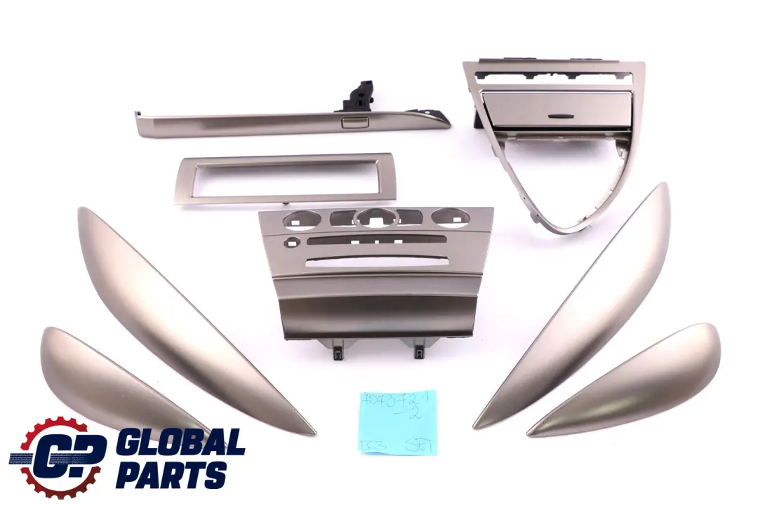 BMW 6 Series 2 E63 E64 Decorative Strip Dashboard Interior Trim Set Ruthenium - SKU rhd-7073721-2 - Part number 7073721