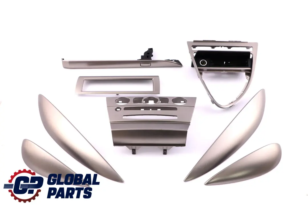 BMW 6 Series 2 E63 E64 Decorative Strip Dashboard Interior Trim Set Ruthenium - SKU rhd-7073721-2 - Part number 7073721