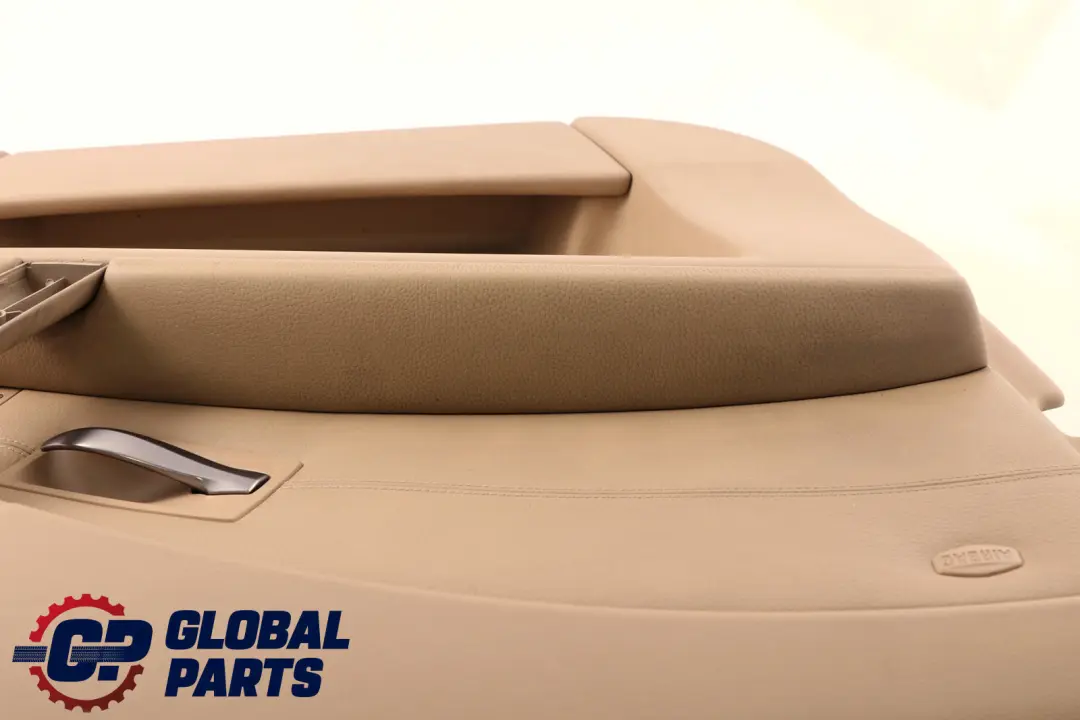 BMW 5 Series E60 E61 Front Left N/S Door Card Trim Panel Beige Leather - SKU rhd-7076167 - Part number 7076167