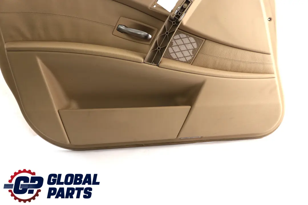 BMW 5 Series E60 E61 Front Left N/S Door Card Trim Panel Beige Leather - SKU rhd-7076167 - Part number 7076167