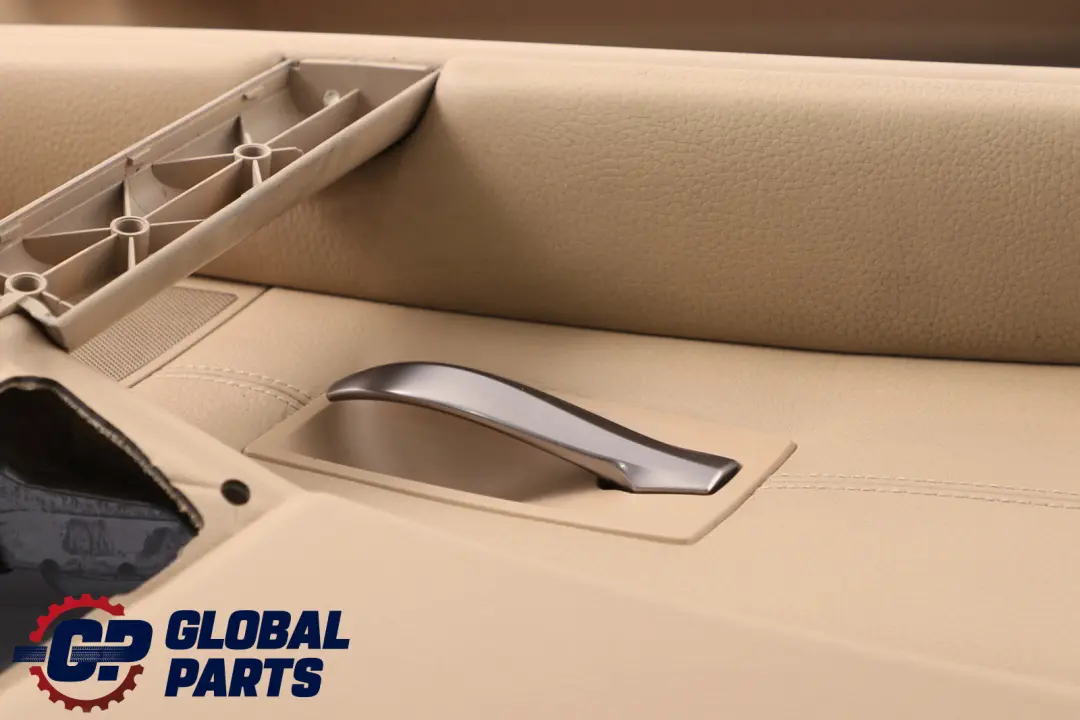 Front Left N/S Door Card Trim Panel Beige Leather to BMW 5 Series E60 E61 with Part number 7076167 BMW 5 Series E60 E61 Front Left N/S Door Card Trim Panel Beige Leather - SKU rhd-7076167 - Part number 7076167