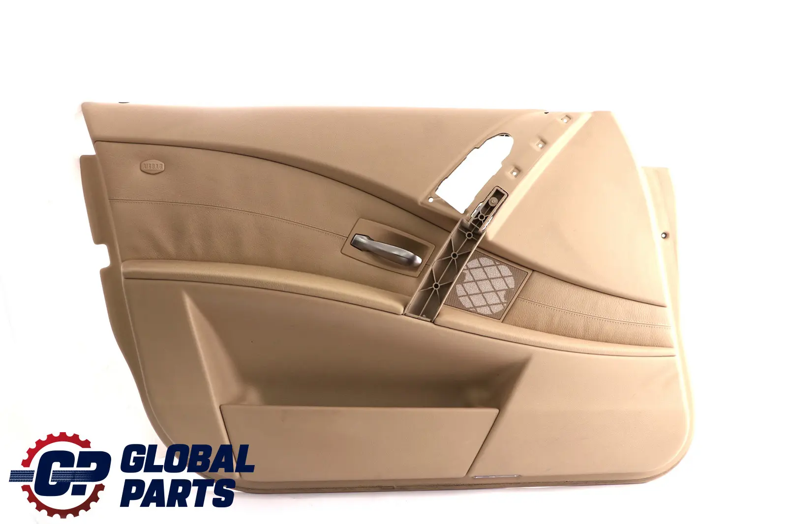BMW 5 Series E60 E61 Front Left N/S Door Card Trim Panel Beige Leather