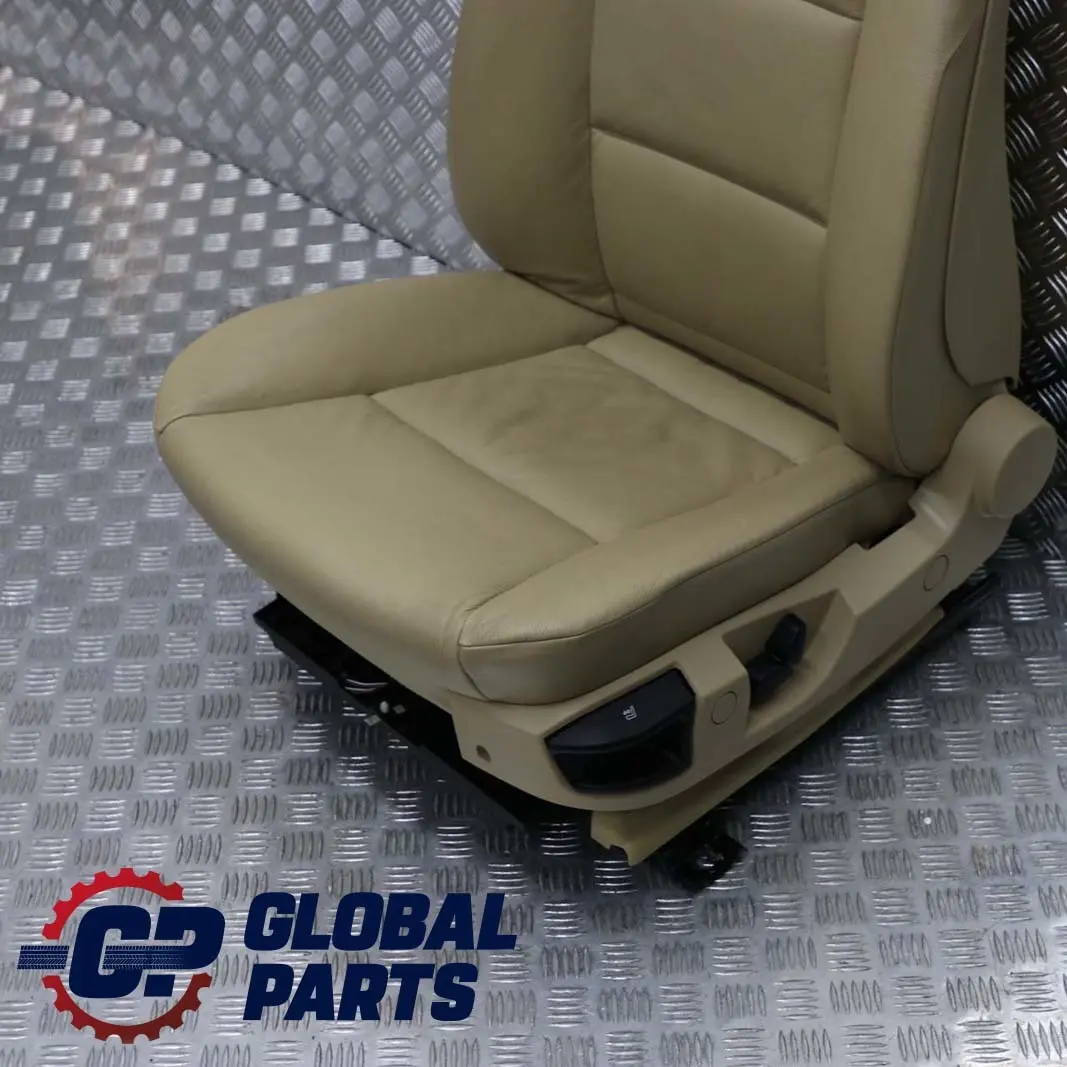 Heated Beige Leather Front Left N/S Seat Passenger Side to BMW 5 Series E60 E61 with Part number 7076664 BMW 5 Series E60 E61 Heated Beige Leather Front Left N/S Seat Passenger Side - SKU rhd-7076664 - Part number 7076664