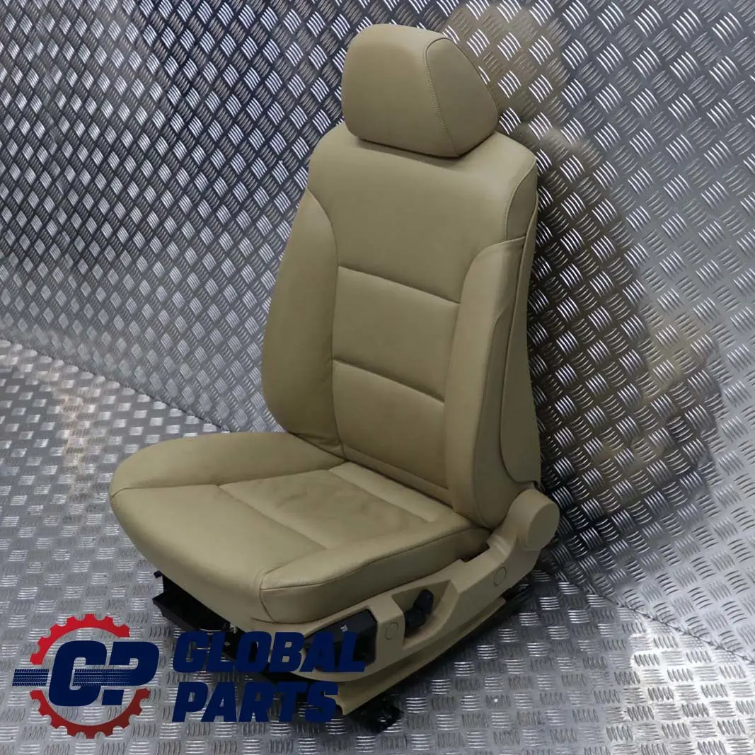 Heated Beige Leather Front Left N/S Seat Passenger Side to BMW 5 Series E60 E61 with Part number 7076664 BMW 5 Series E60 E61 Heated Beige Leather Front Left N/S Seat Passenger Side - SKU rhd-7076664 - Part number 7076664