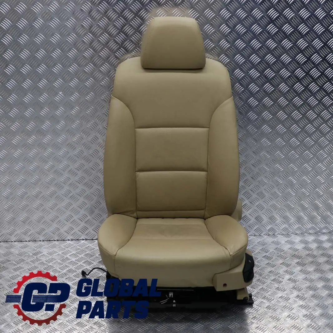 Heated Beige Leather Front Left N/S Seat Passenger Side to BMW 5 Series E60 E61 with Part number 7076664 BMW 5 Series E60 E61 Heated Beige Leather Front Left N/S Seat Passenger Side - SKU rhd-7076664 - Part number 7076664