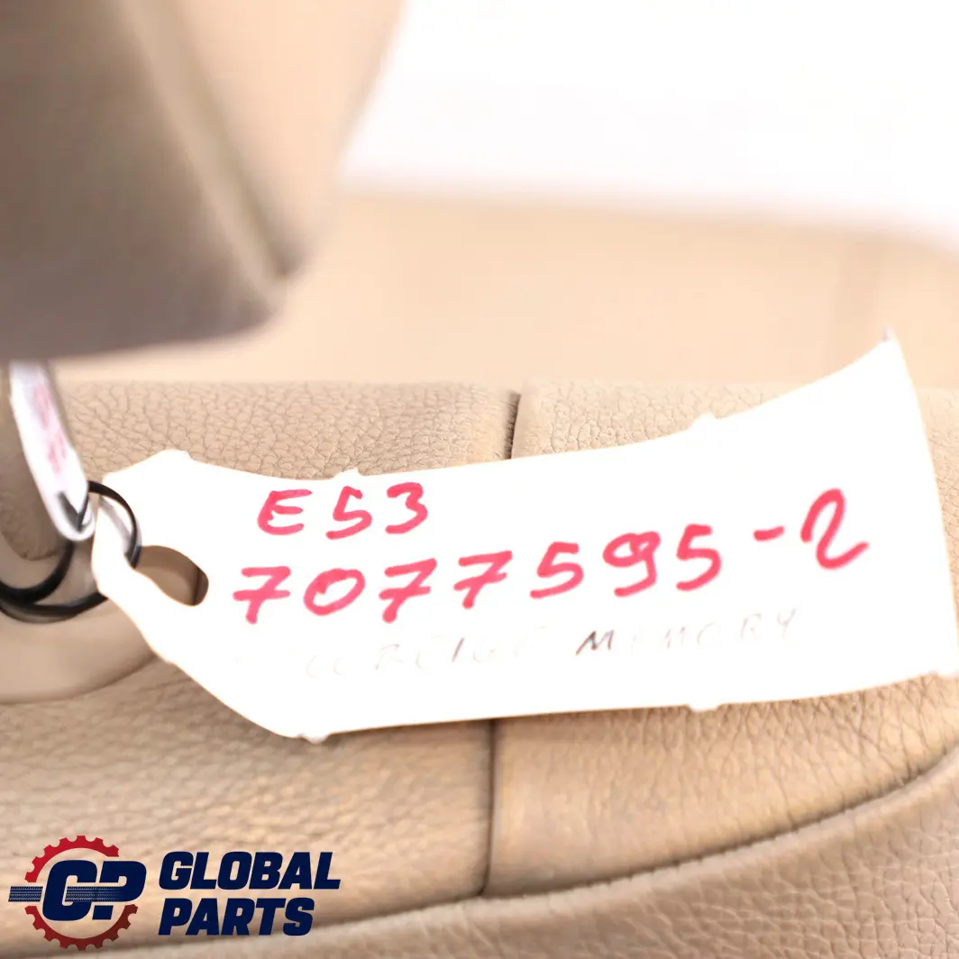 BMW X5 E53 Front Right O/S Beige Leather Seat Driver Side Memory Comfort - SKU rhd-7077595-2 - Part number 7077595