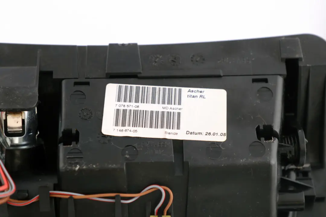 Ashtray Finisher Tray Titan Silver Front to BMW 1 Series 11 E87 with Part number 7078571 BMW 1 Series 11 E87 Ashtray Finisher Tray Titan Silver Front - SKU rhd-7078571-11 - Part number 7078571