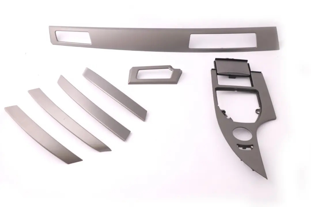 BMW 5 Series E60 E61 Decorative Strip Dashboard Interior Trim Set Titan Dunkel - SKU rhd-7079442-5 - Part number 7079442