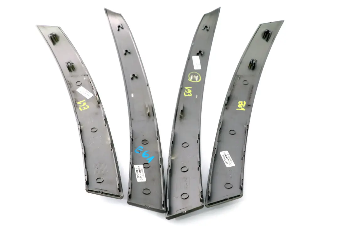 BMW 5 Series E60 E61 Decorative Strip Dashboard Interior Trim Set Titan Dunkel - SKU rhd-7079442-5 - Part number 7079442