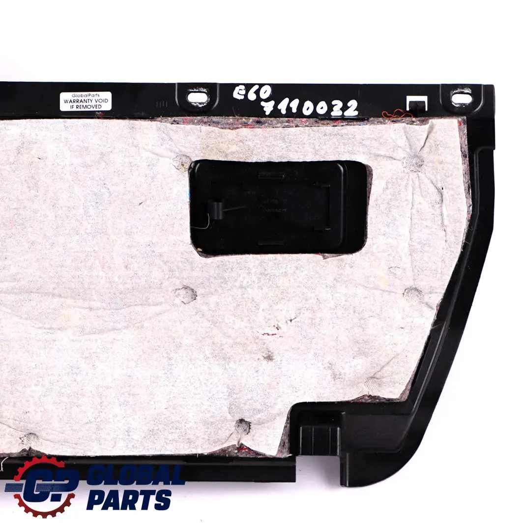 BMW 5 Series E60 E61 LCI Passenger's Footwell Trim Panel Black - SKU rhd-7110032 - Part number 7110032