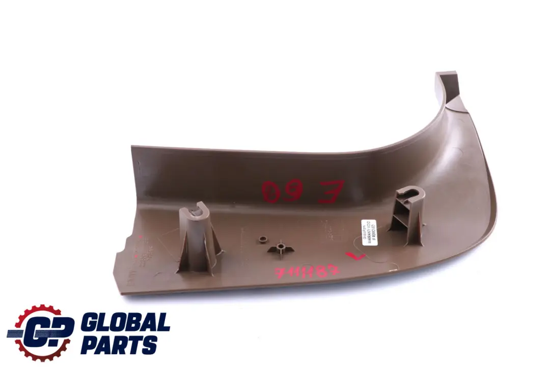 Lateral Trim Panel Front Left N/S Leg Room Trüffelbraun to BMW 5 Series E60 E61 with Part number 7111187 BMW 5 Series E60 E61 Lateral Trim Panel Front Left N/S Leg Room Trüffelbraun - SKU rhd-7111187 - Part number 7111187