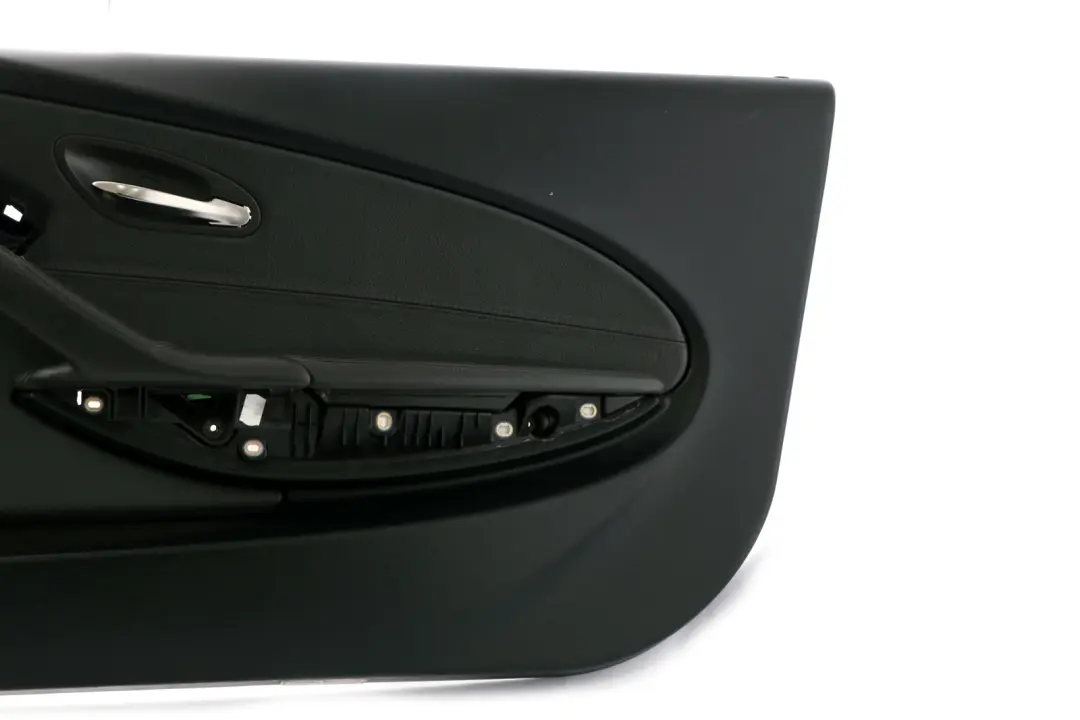 Front Right O/S Door Card Leather Trim Panel Black to BMW 6 Series E63 E64 with Part number 7115504 BMW 6 Series E63 E64 Front Right O/S Door Card Leather Trim Panel Black - SKU rhd-7115504 - Part number 7115504