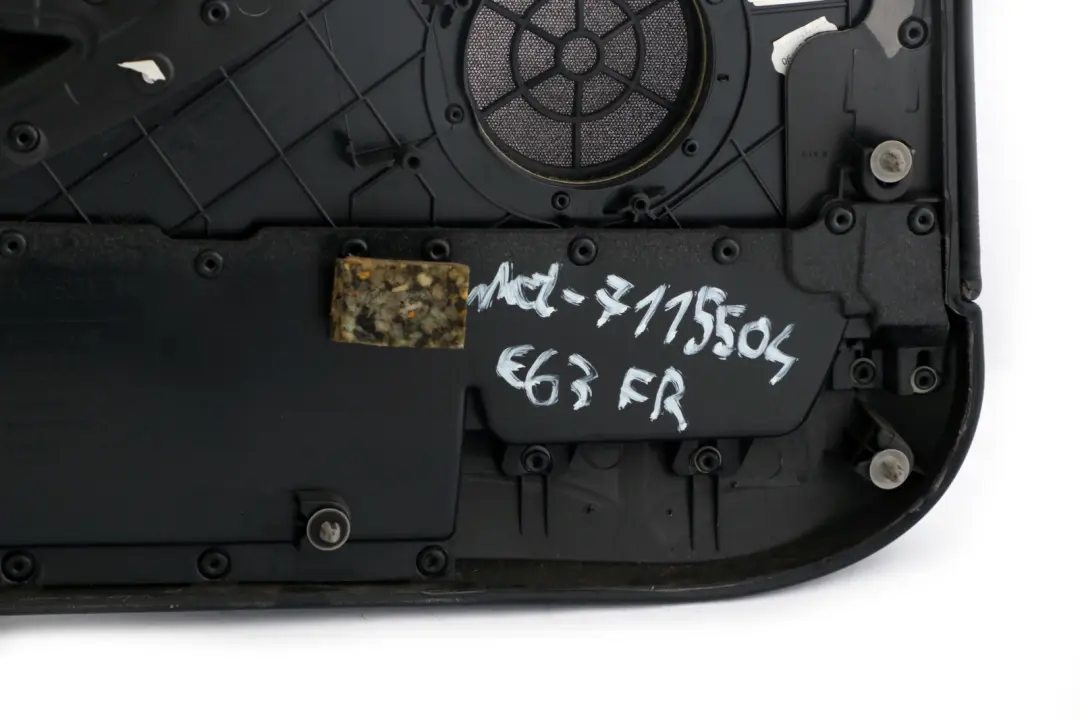 BMW 6 Series E63 E64 Front Right O/S Door Card Leather Trim Panel Black - SKU rhd-7115504 - Part number 7115504