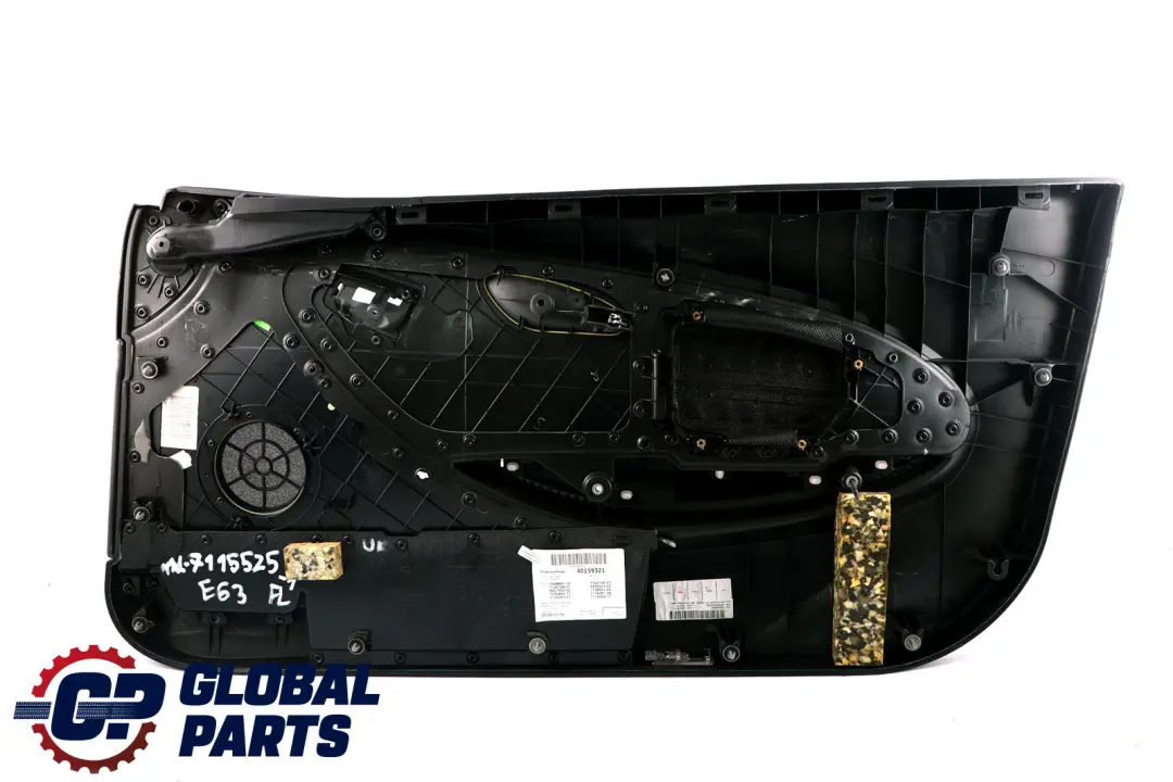 Front Left N/S Door Card Leather Trim Panel Black to BMW 6 Series E63 E64 1 with Part number 7115525 BMW 6 Series E63 E64 1 Front Left N/S Door Card Leather Trim Panel Black - SKU rhd-7115525-1 - Part number 7115525