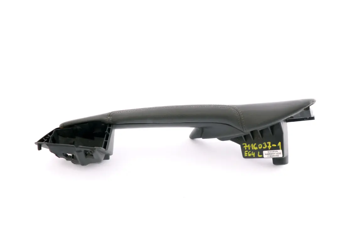 BMW 6 Series E63 E64 Front Interior Door Handle Leather Left N/S Grey - SKU rhd-7116037-1 - Part number 7115517