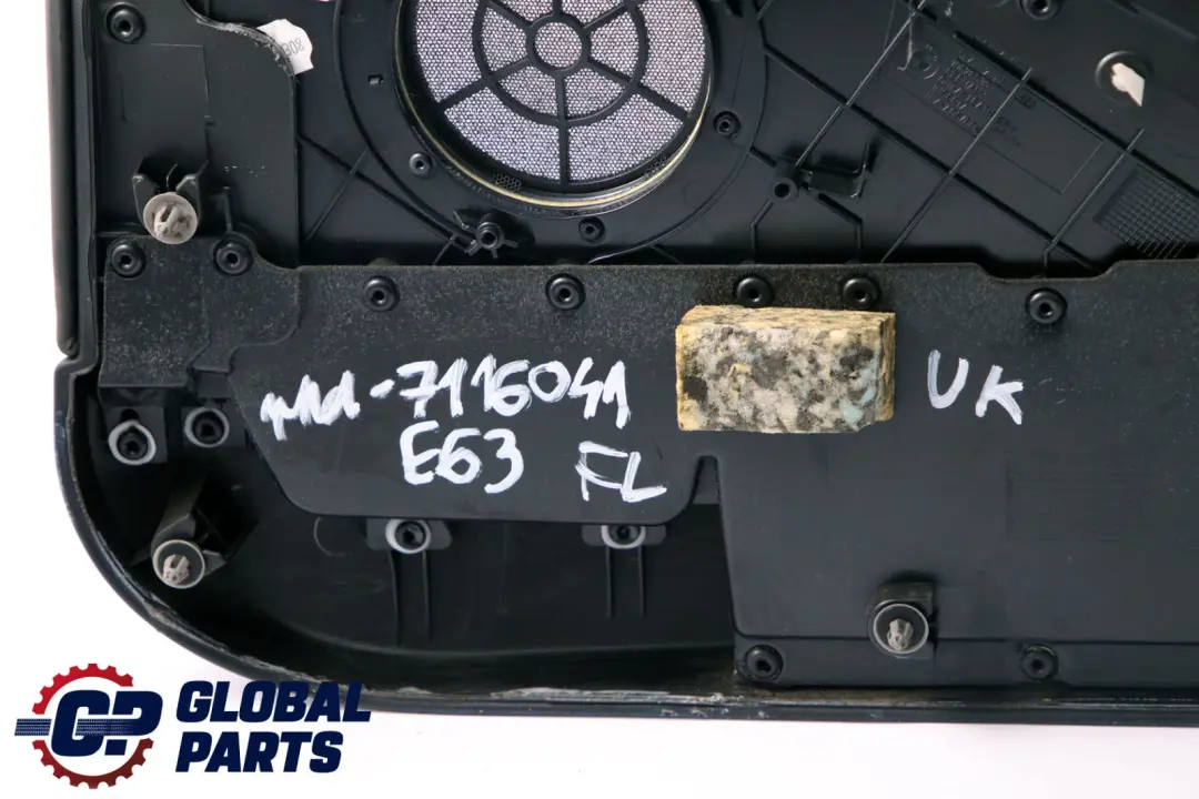 Front Left N/S Door Card Leather Pearl Trim Panel Black to BMW 6 Series E63 E64 with Part number 7116041 BMW 6 Series E63 E64 Front Left N/S Door Card Leather Pearl Trim Panel Black - SKU rhd-7116041 - Part number 7116041