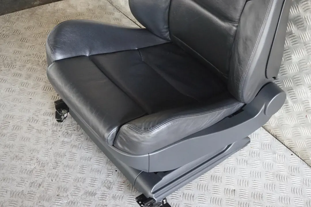 BMW 7 E65 Sport Pearl Black Leather Front Left N/S Seat Passenger Side Memory - SKU rhd-7117113-1 - Part number 7117113