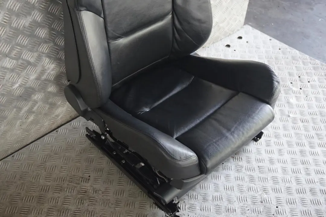 BMW 7 E65 Sport Pearl Black Leather Front Left N/S Seat Passenger Side Memory - SKU rhd-7117113-1 - Part number 7117113