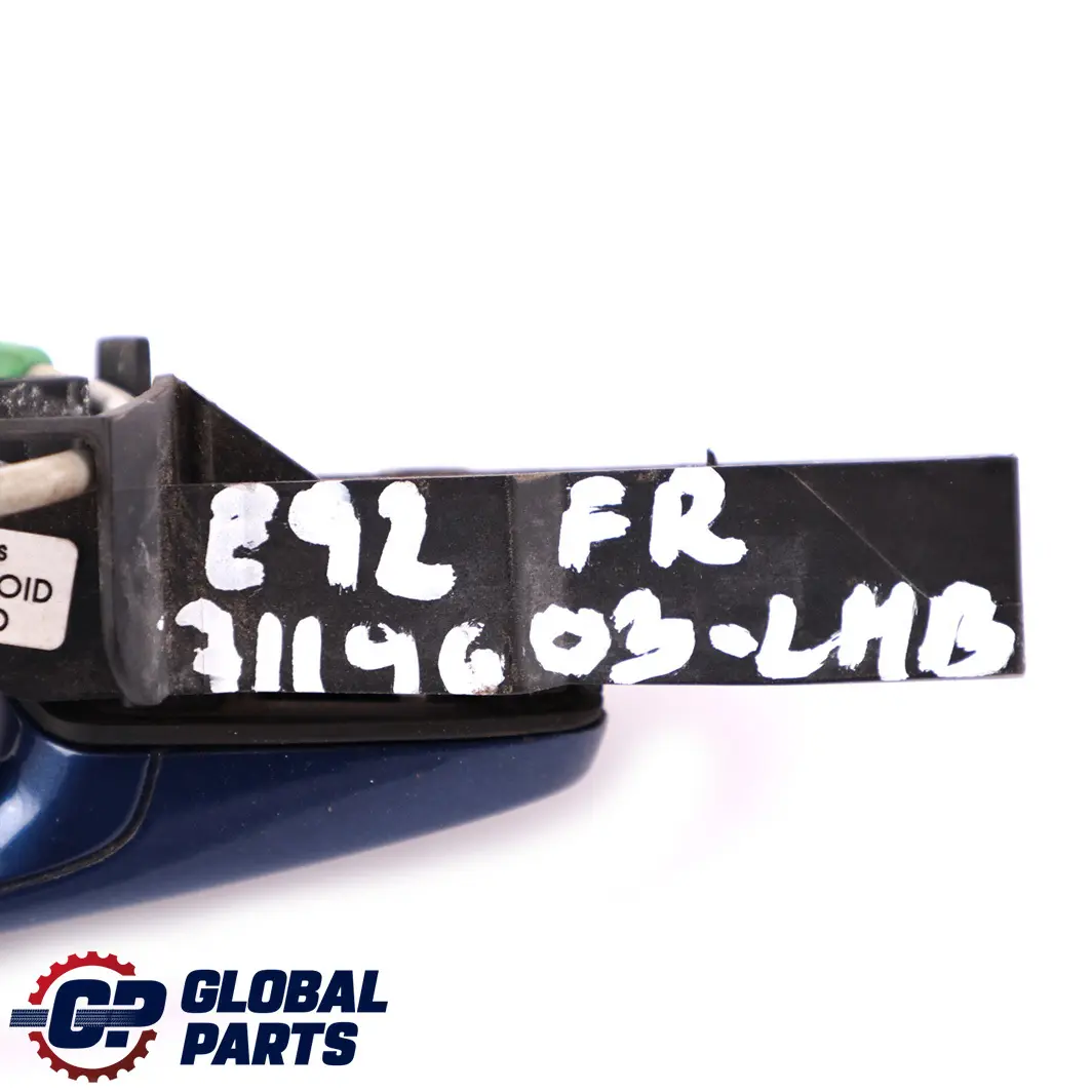 Complete Right Grab Handle O/S Le Mans Blau Blue Metallic to BMW 3 Series E92 E93 with Part number 7119603 BMW 3 Series E92 E93 Complete Right Grab Handle O/S Le Mans Blau Blue Metallic - SKU rhd-7119603-LMB - Part number 7119603