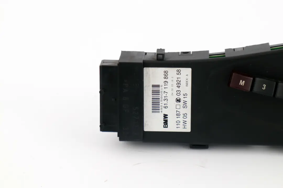 Actuation Unit Panel Seat Front Right Switch O/S to BMW X5 Series E53 with Part number 7119868 BMW X5 Series E53 Actuation Unit Panel Seat Front Right Switch O/S - SKU rhd-7119868 - Part number 7119868