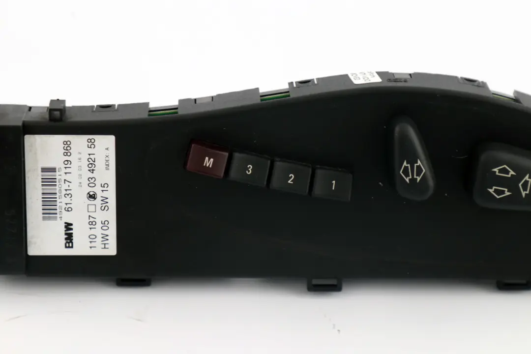 Actuation Unit Panel Seat Front Right Switch O/S to BMW X5 Series E53 with Part number 7119868 BMW X5 Series E53 Actuation Unit Panel Seat Front Right Switch O/S - SKU rhd-7119868 - Part number 7119868