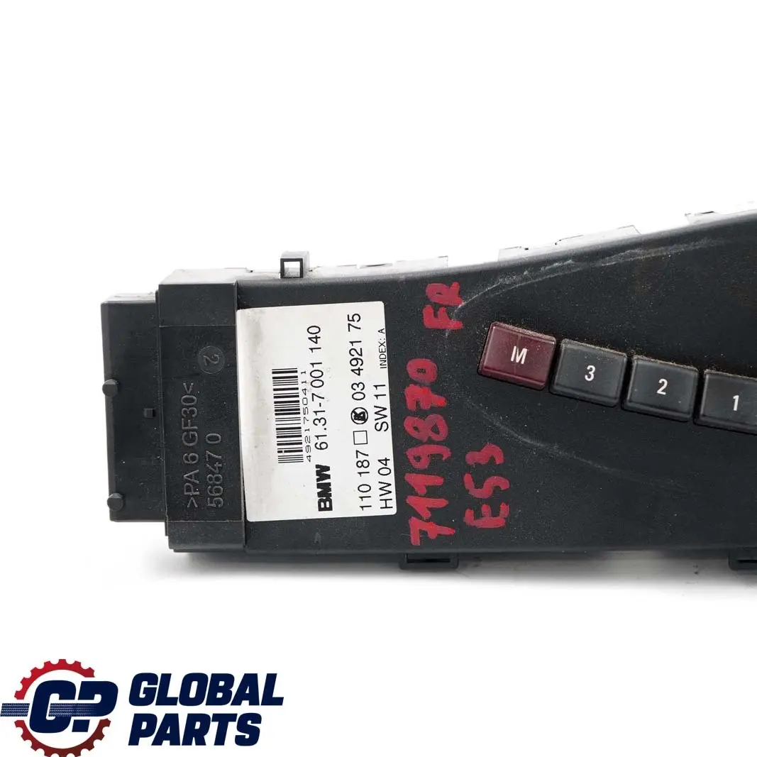 Actuation Unit Panel Seat Front Right Switch O/S to BMW X5 Series E53 with Part number 7119870 BMW X5 Series E53 Actuation Unit Panel Seat Front Right Switch O/S - SKU rhd-7119870 - Part number 7119870